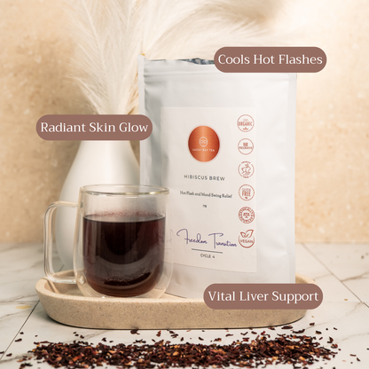 Organic Hibiscus Brew for Hot Flash Relief & Radiant Health