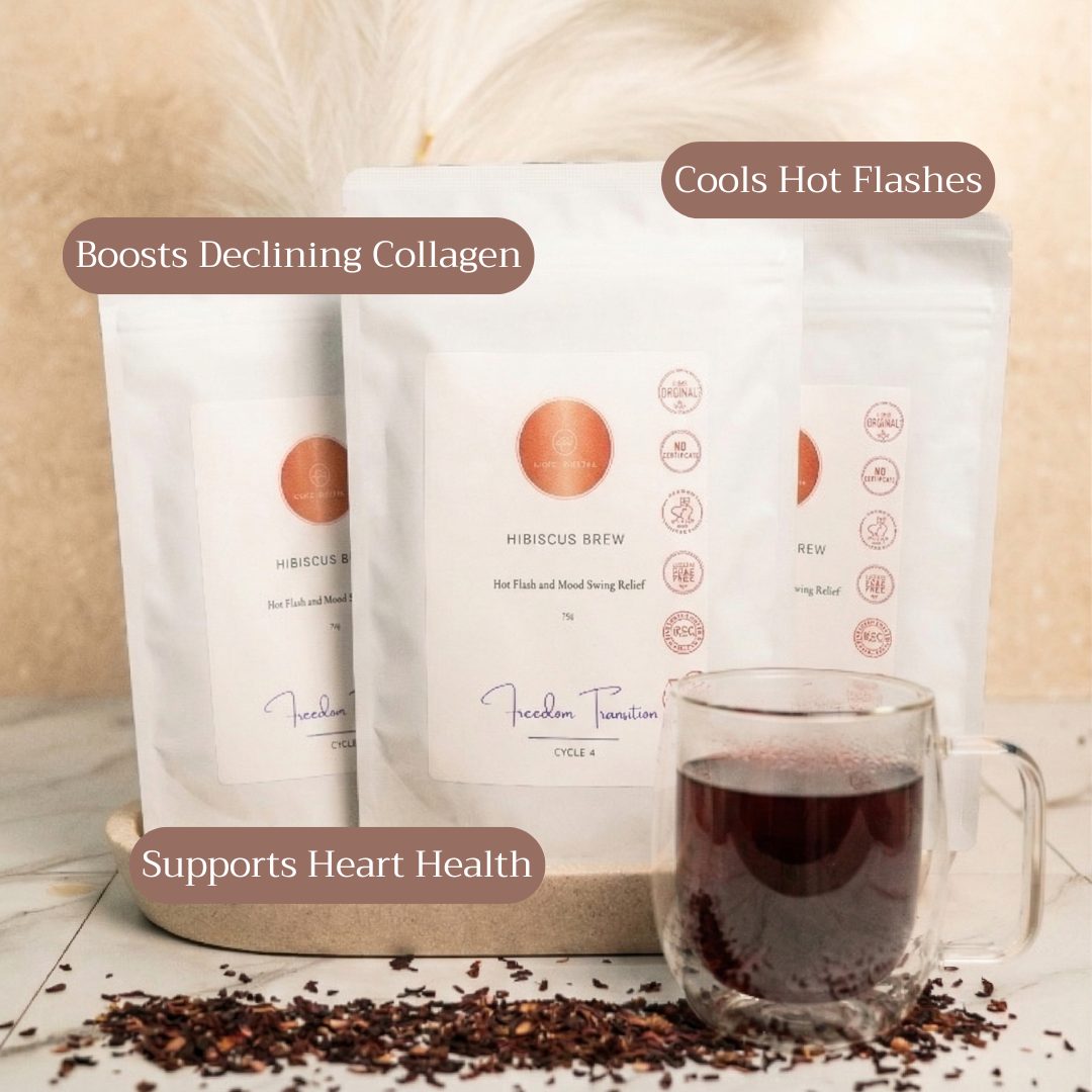 Organic Hibiscus Brew for Hot Flash Relief & Radiant Health